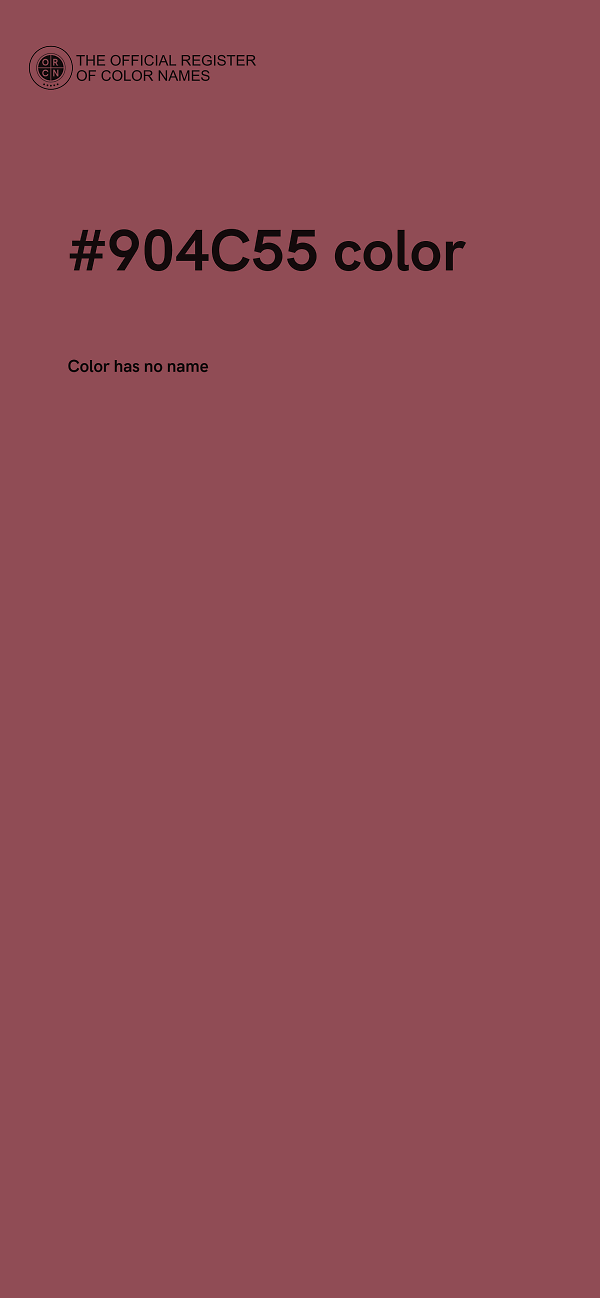 #904C55 color image