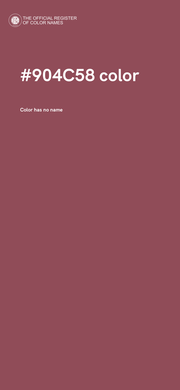 #904C58 color image