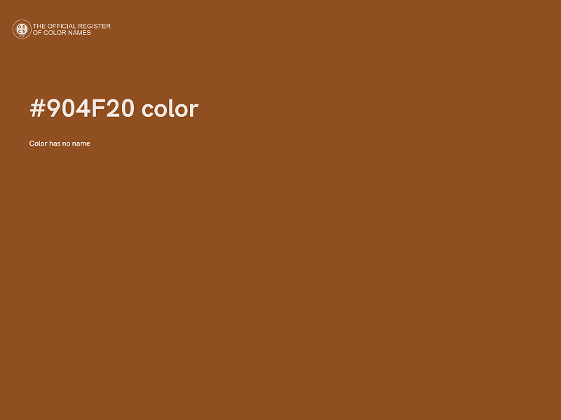 #904F20 color image