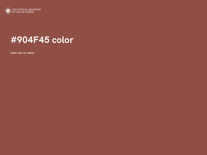 #904F45 color image