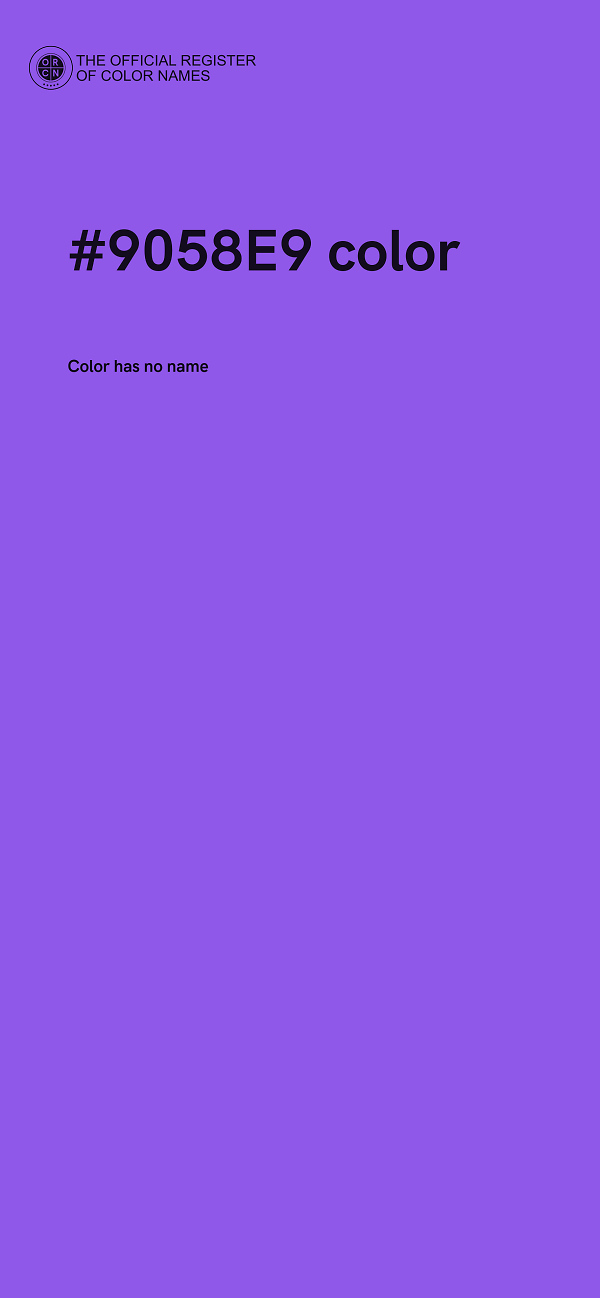 #9058E9 color image