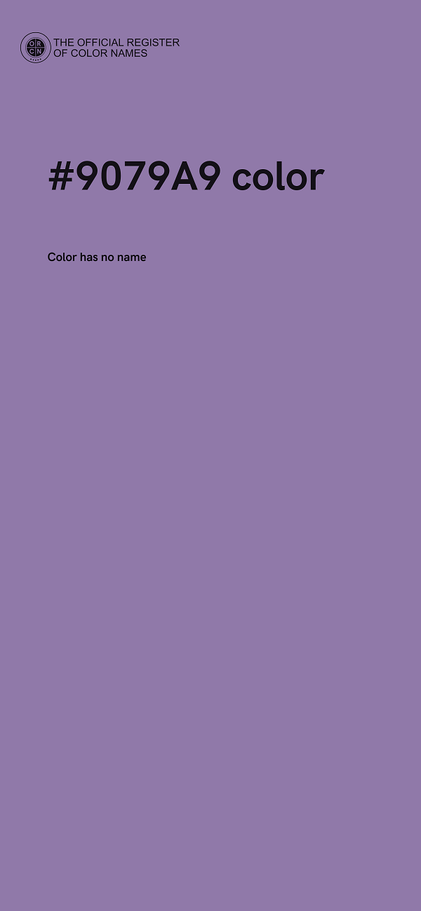#9079A9 color image