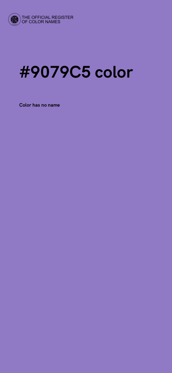 #9079C5 color image