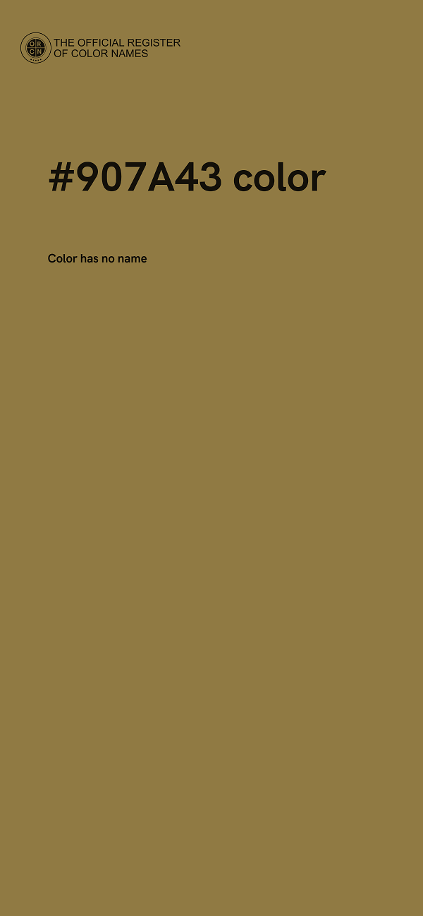 #907A43 color image