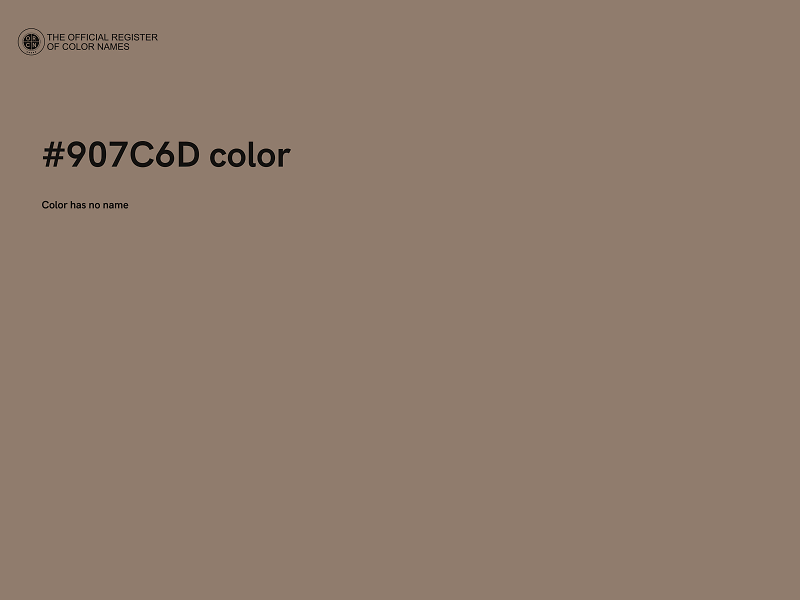 #907C6D color image