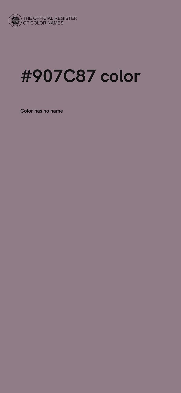 #907C87 color image