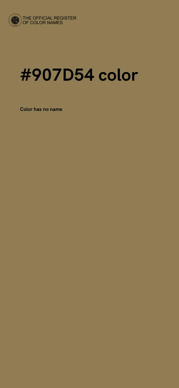 #907D54 color image