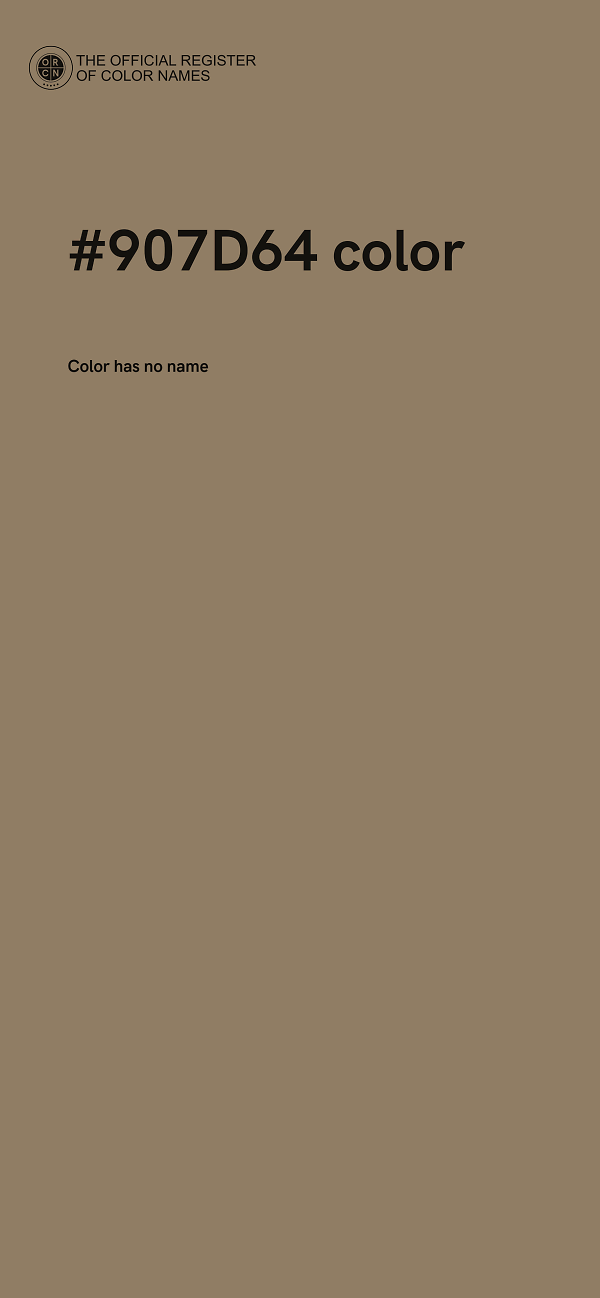 #907D64 color image