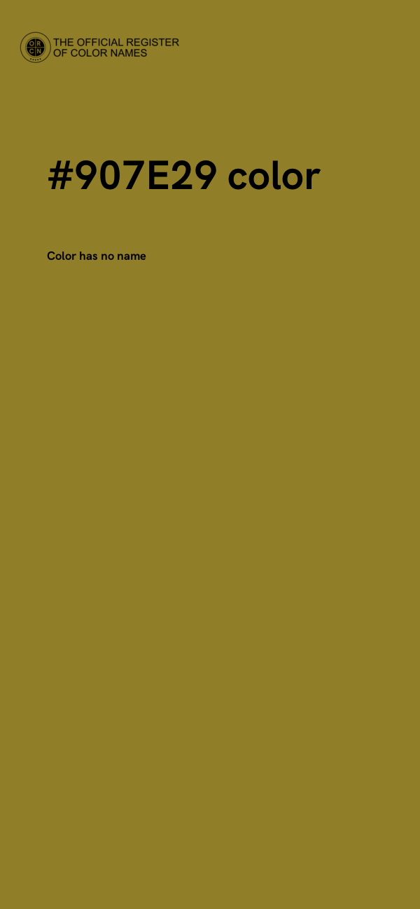 #907E29 color image