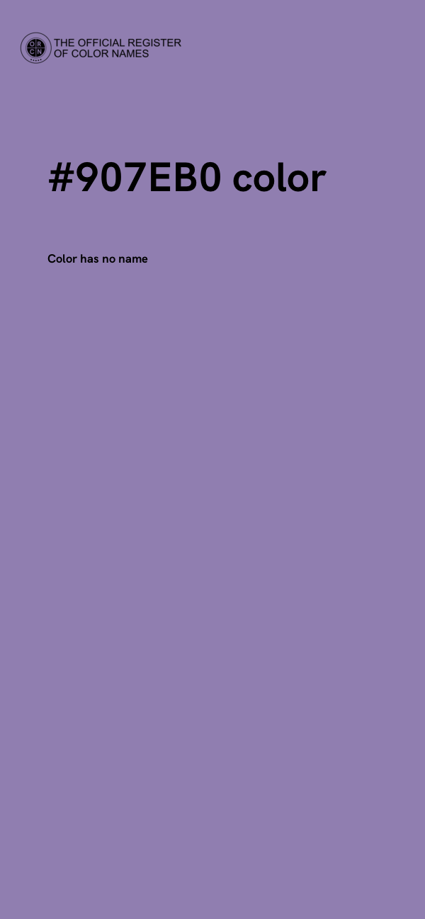 #907EB0 color image