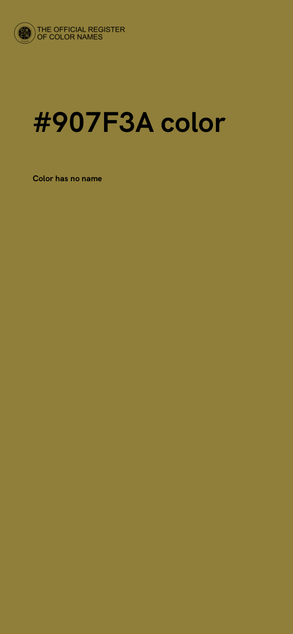 #907F3A color image