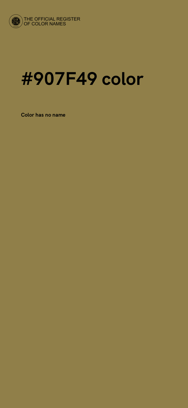#907F49 color image