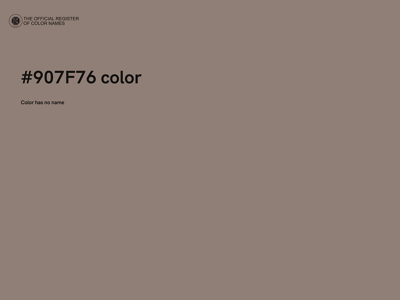 #907F76 color image