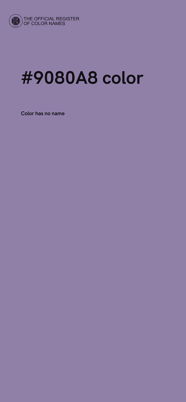 #9080A8 color image