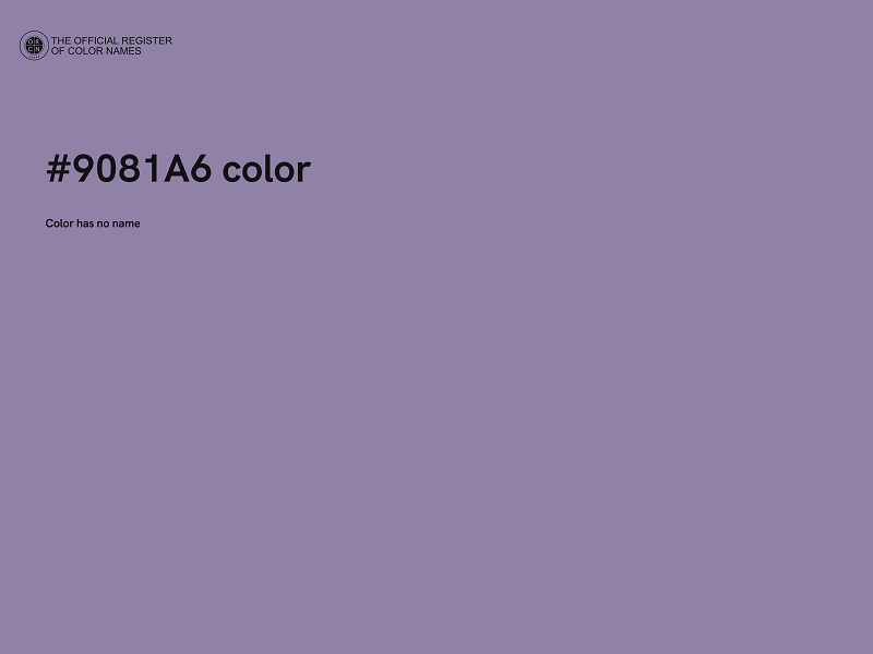 #9081A6 color image