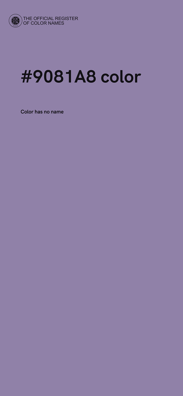 #9081A8 color image