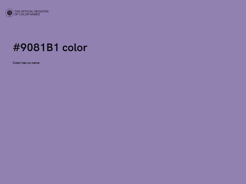 #9081B1 color image