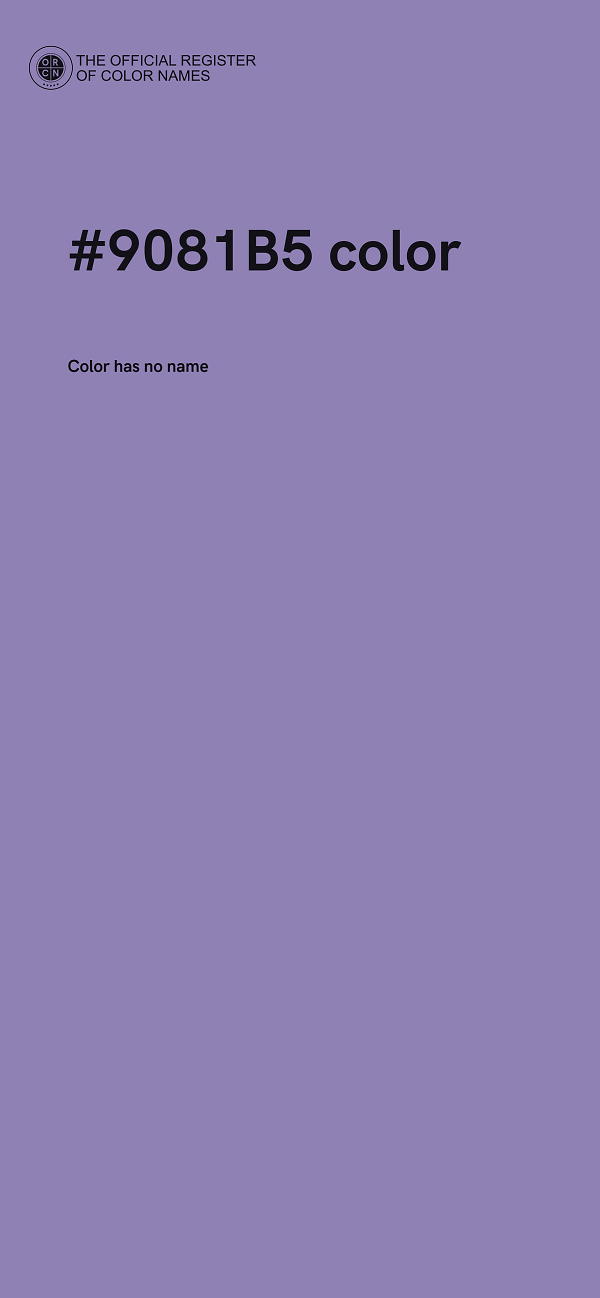#9081B5 color image