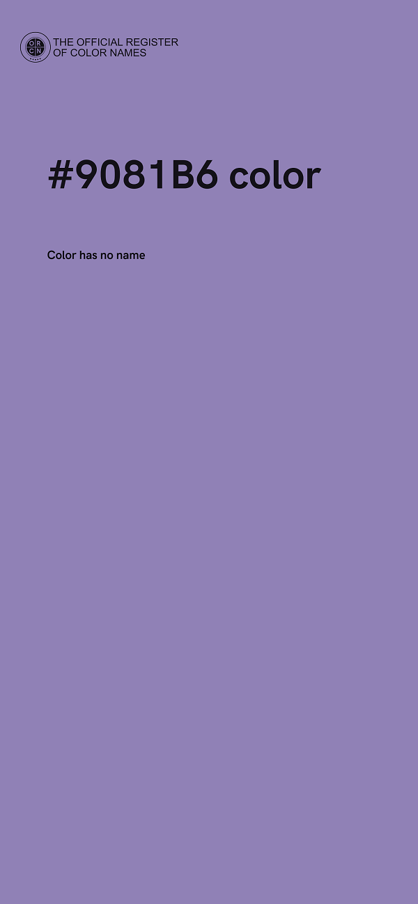 #9081B6 color image