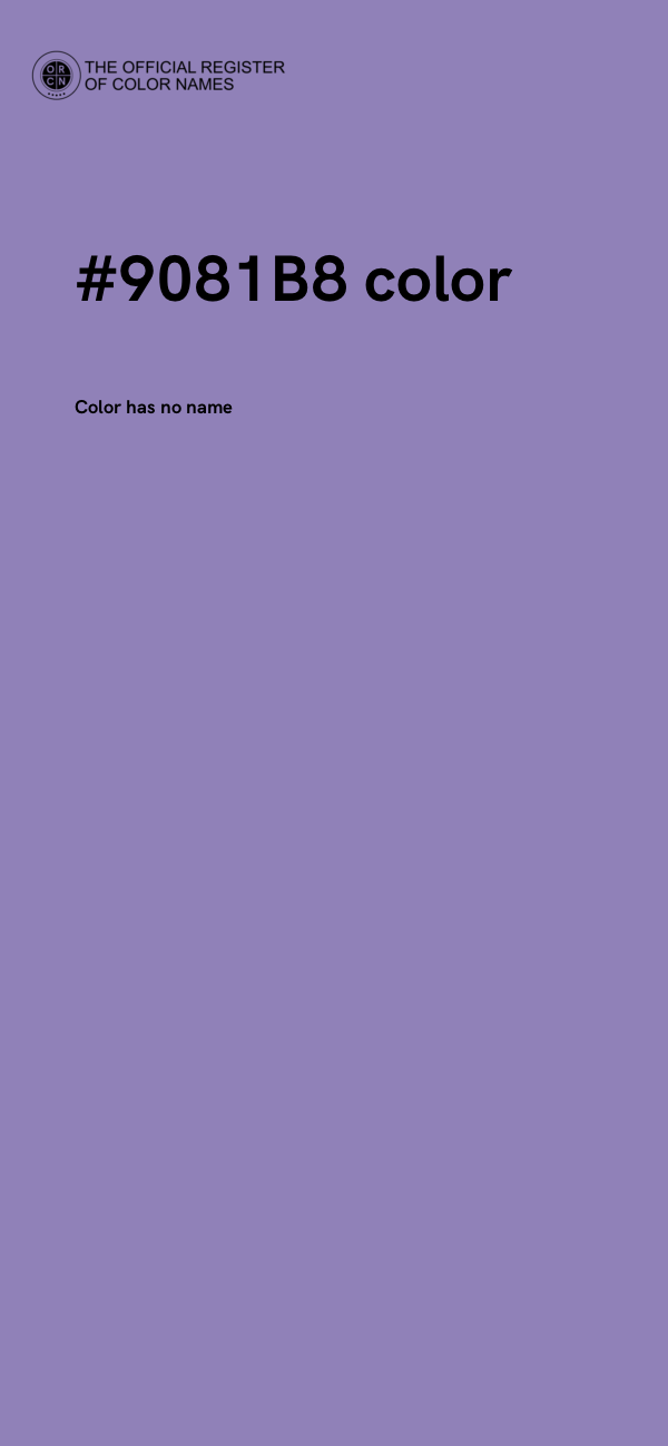 #9081B8 color image