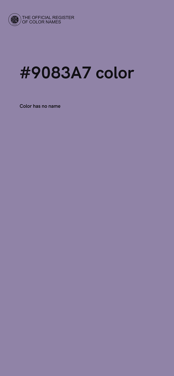 #9083A7 color image