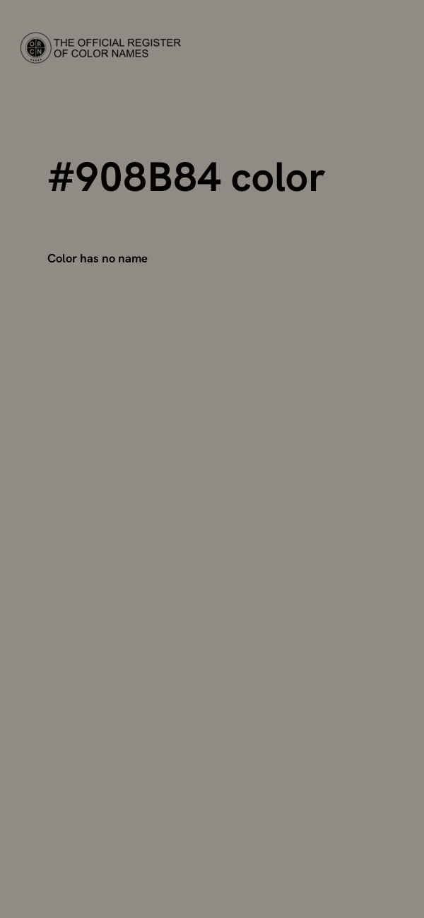 #908B84 color image