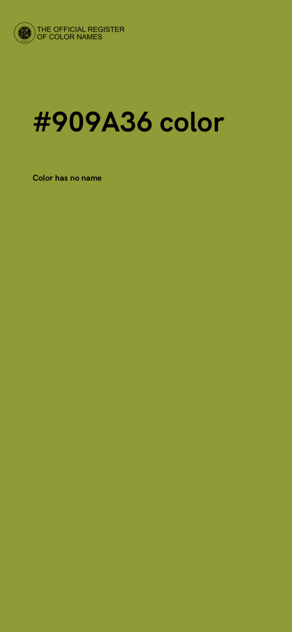 #909A36 color image