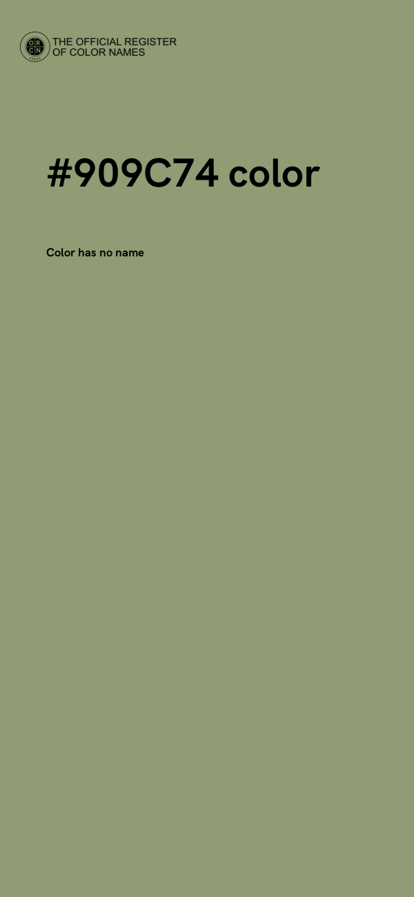 #909C74 color image