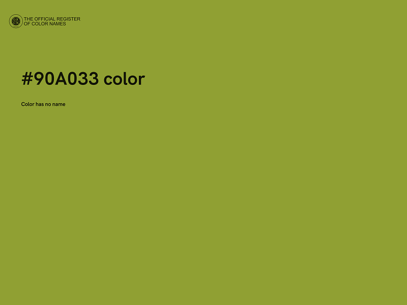 #90A033 color image