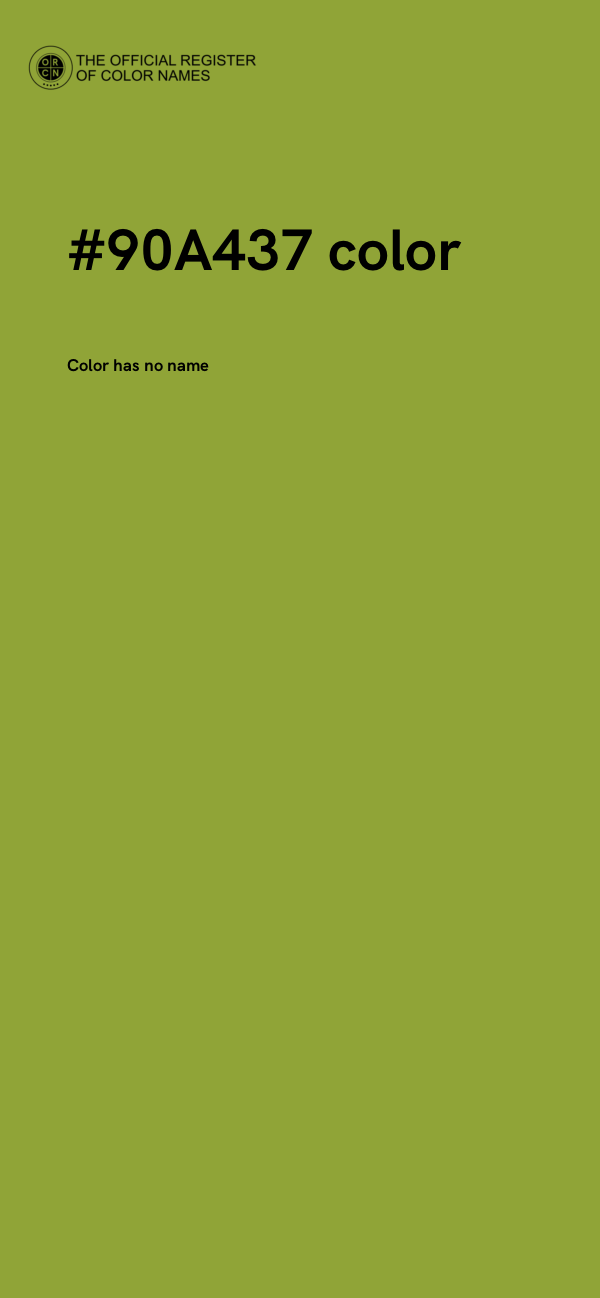 #90A437 color image