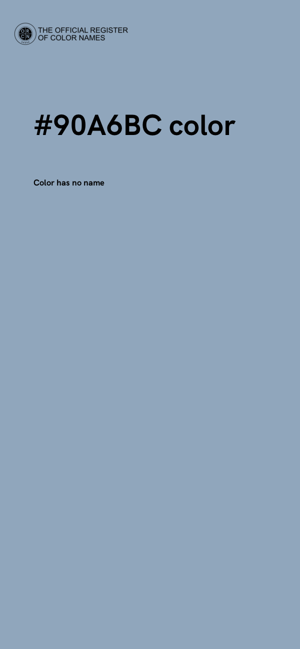 #90A6BC color image