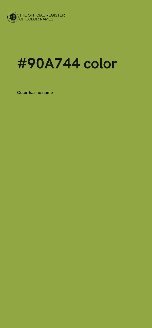 #90A744 color image