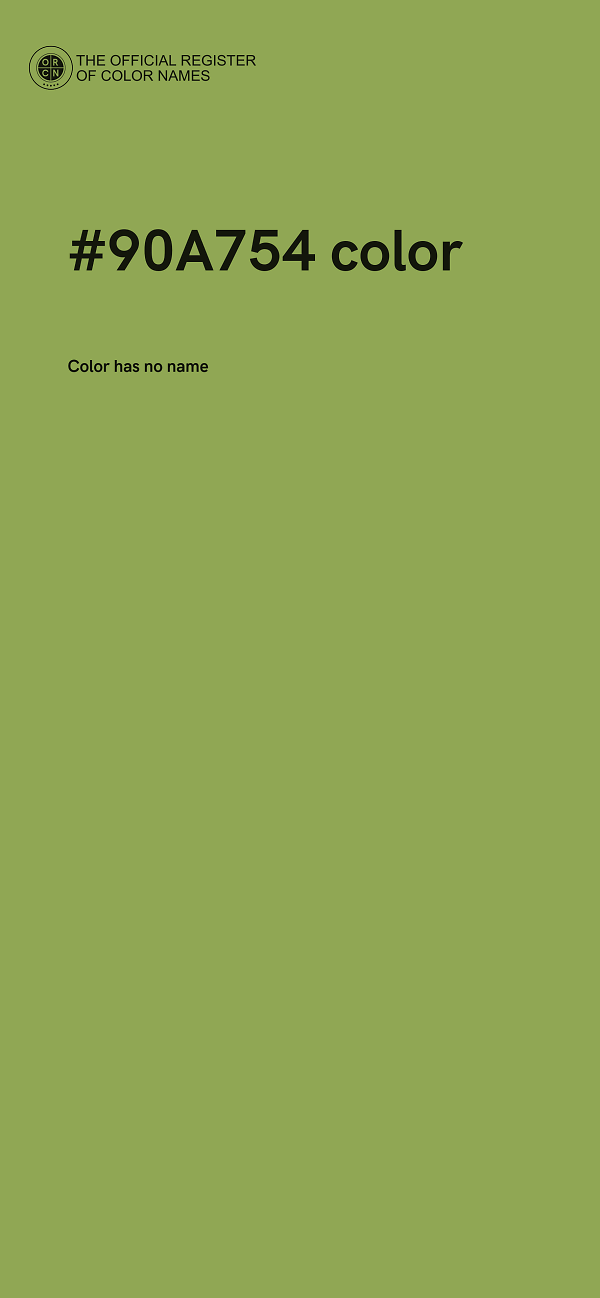 #90A754 color image