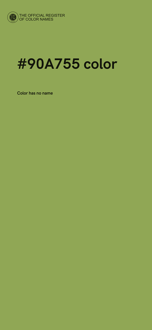 #90A755 color image