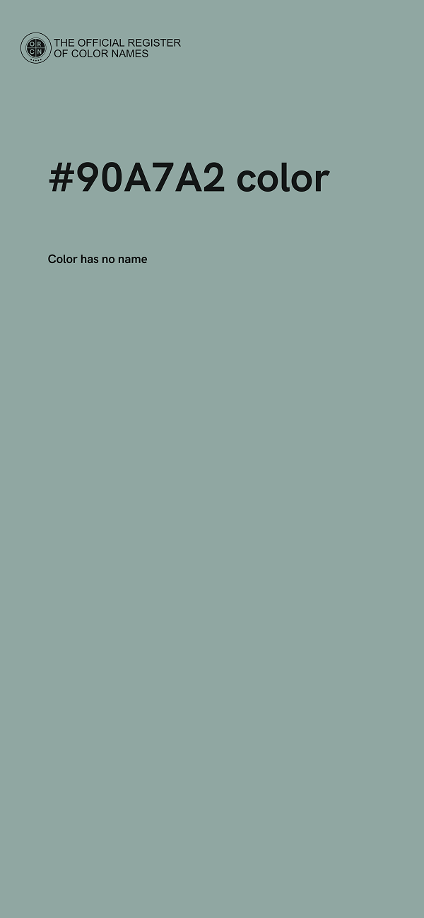 #90A7A2 color image