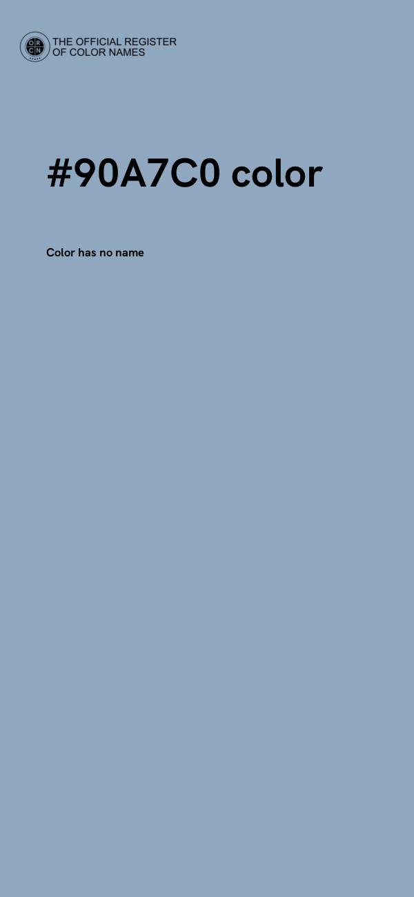 #90A7C0 color image