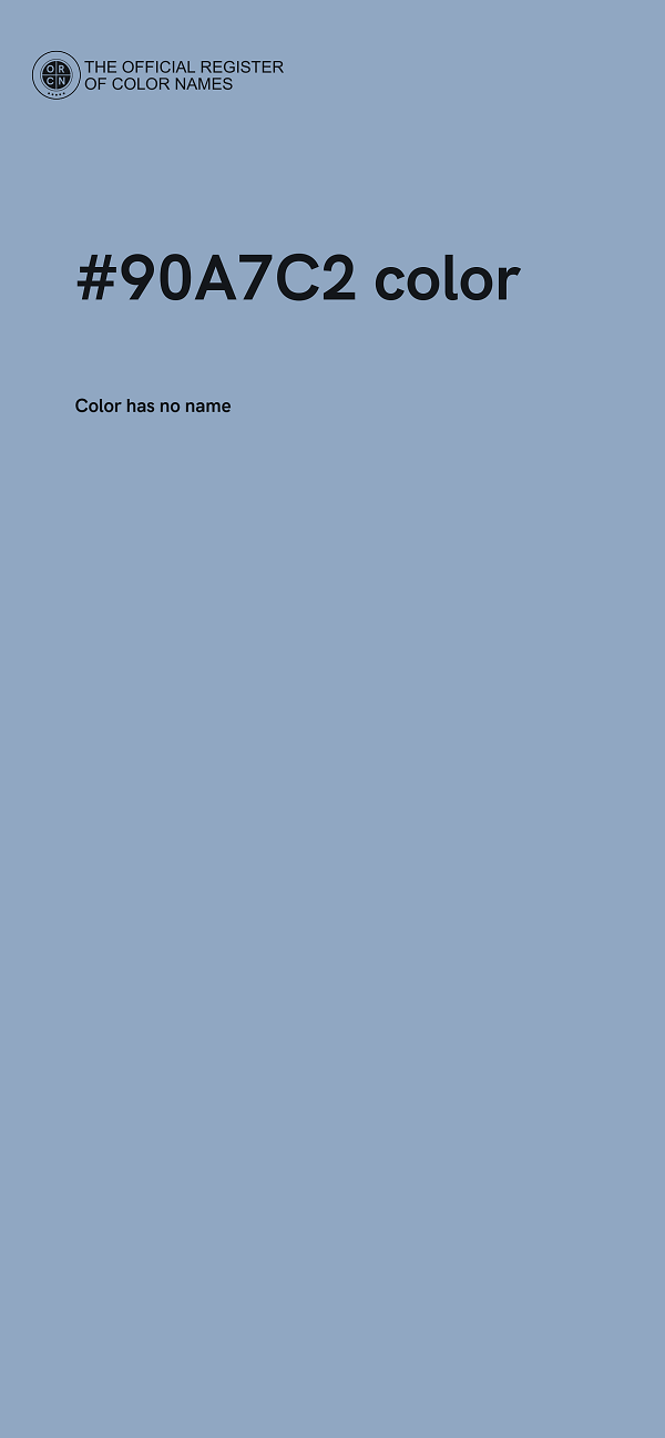 #90A7C2 color image