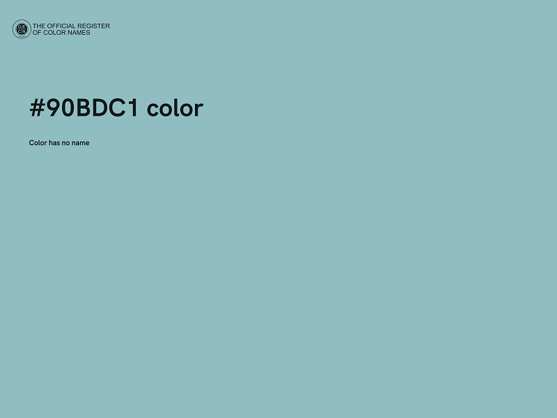 #90BDC1 color image