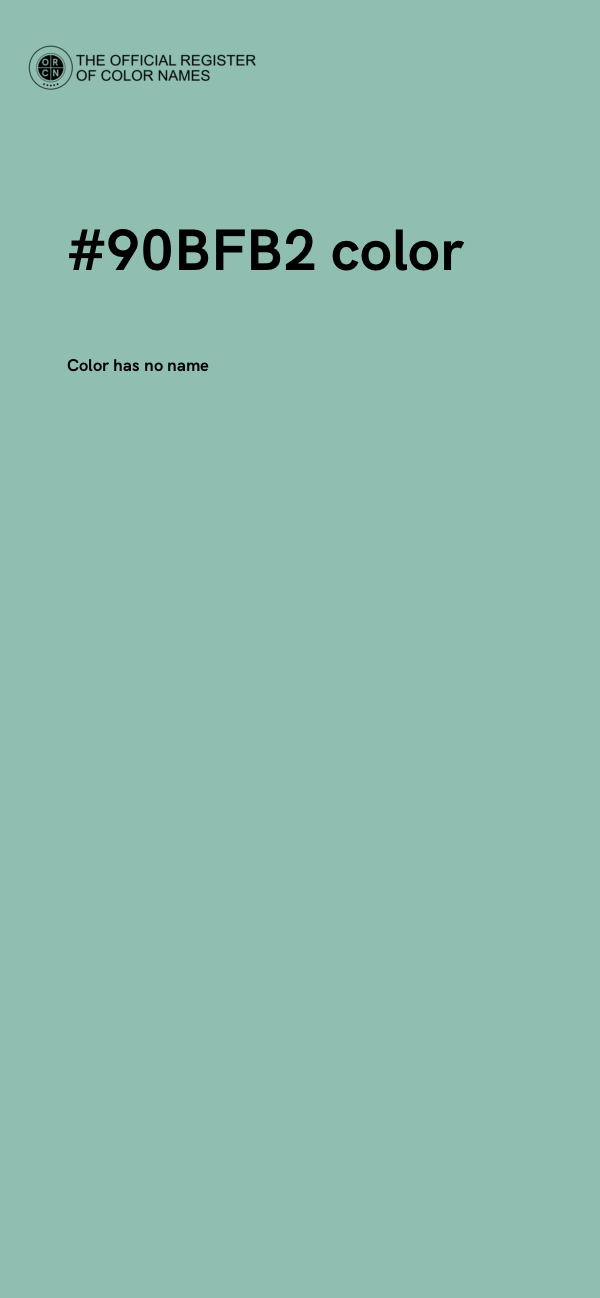#90BFB2 color image