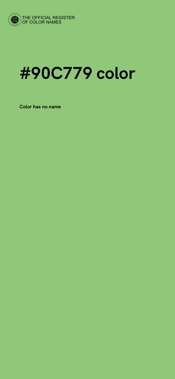 #90C779 color image
