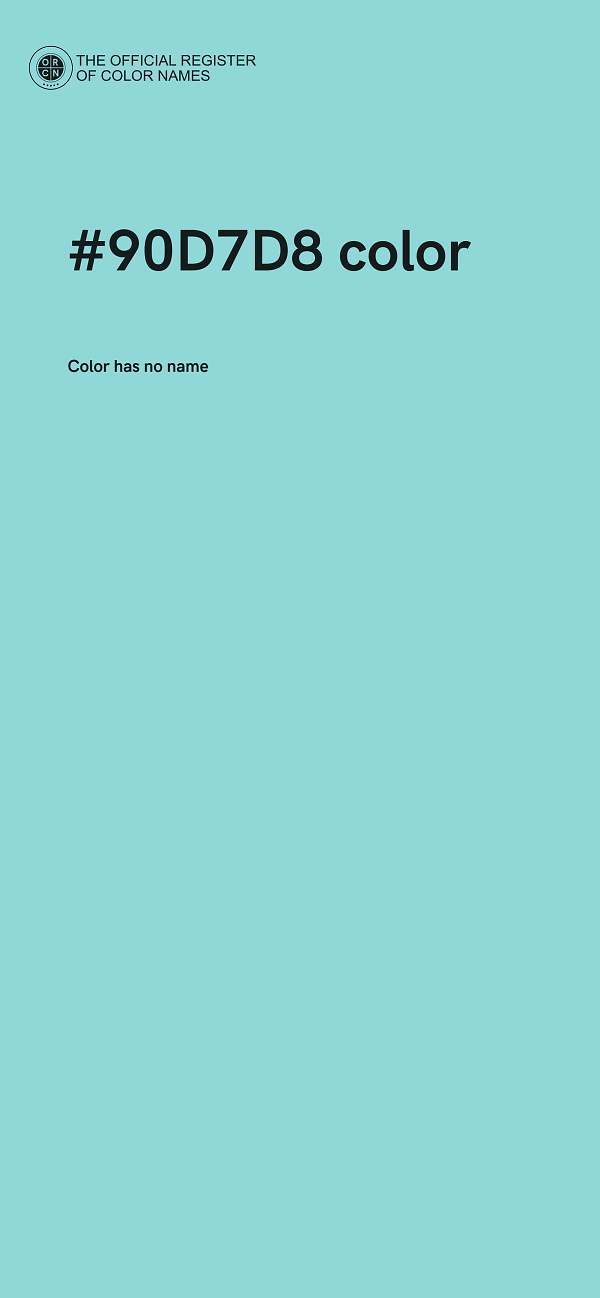 #90D7D8 color image