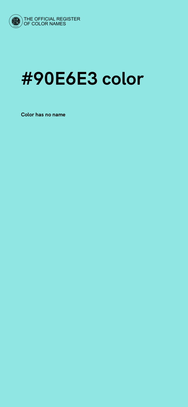 #90E6E3 color image