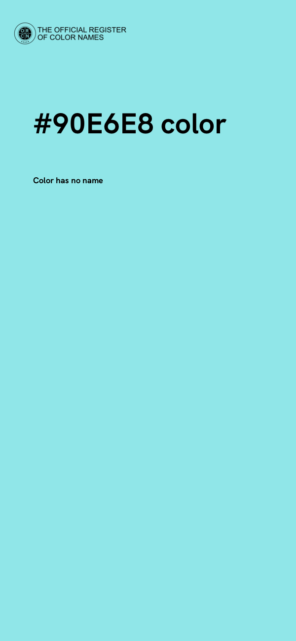 #90E6E8 color image