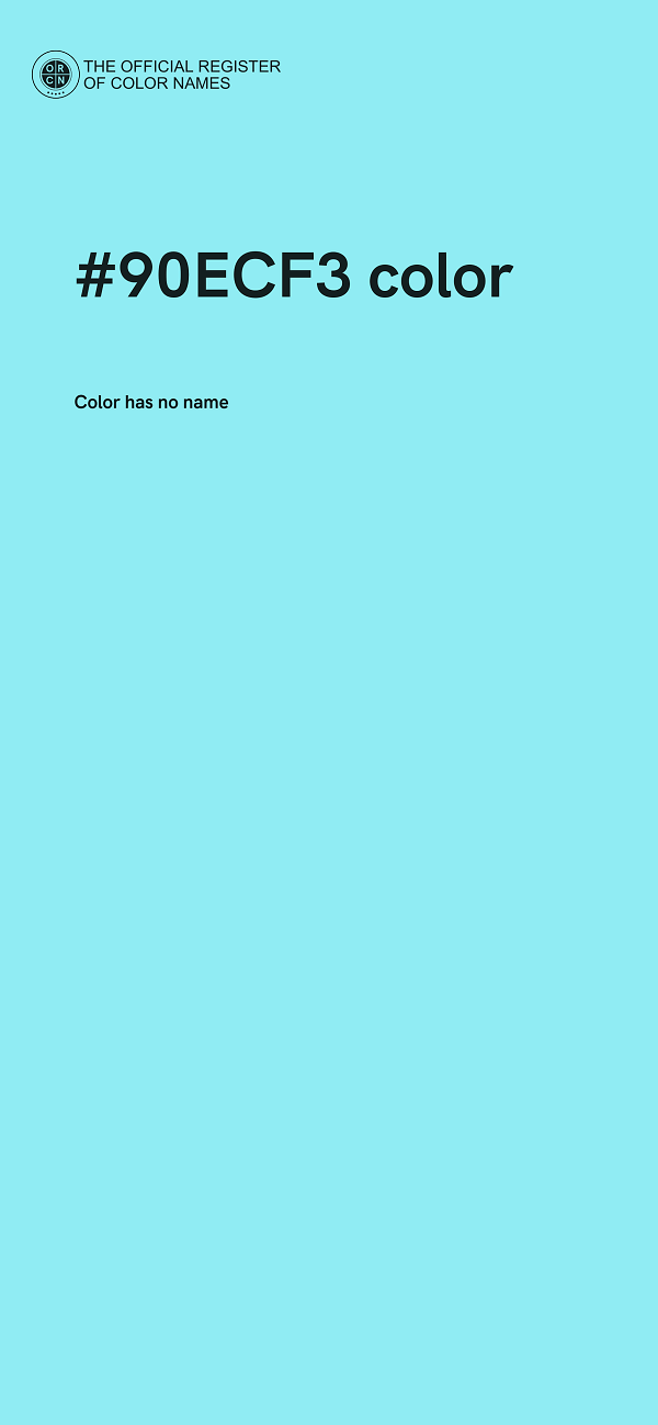 #90ECF3 color image