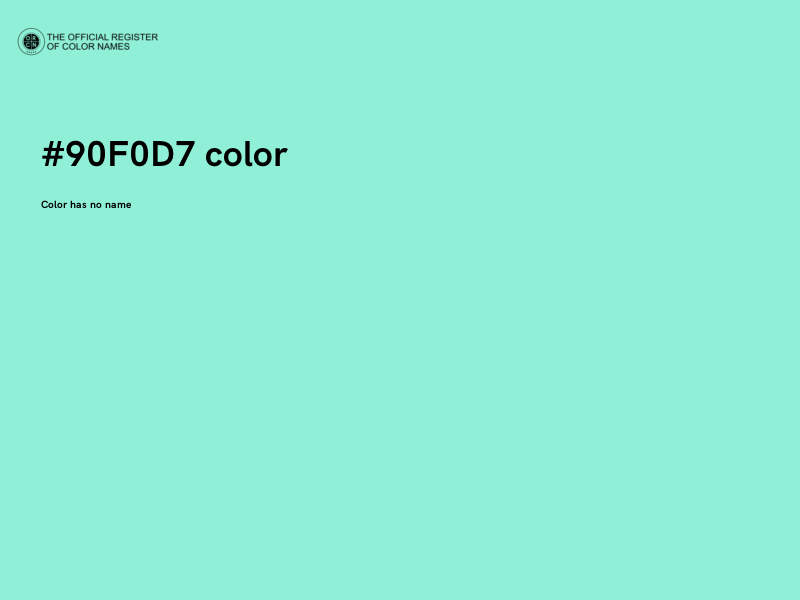 #90F0D7 color image