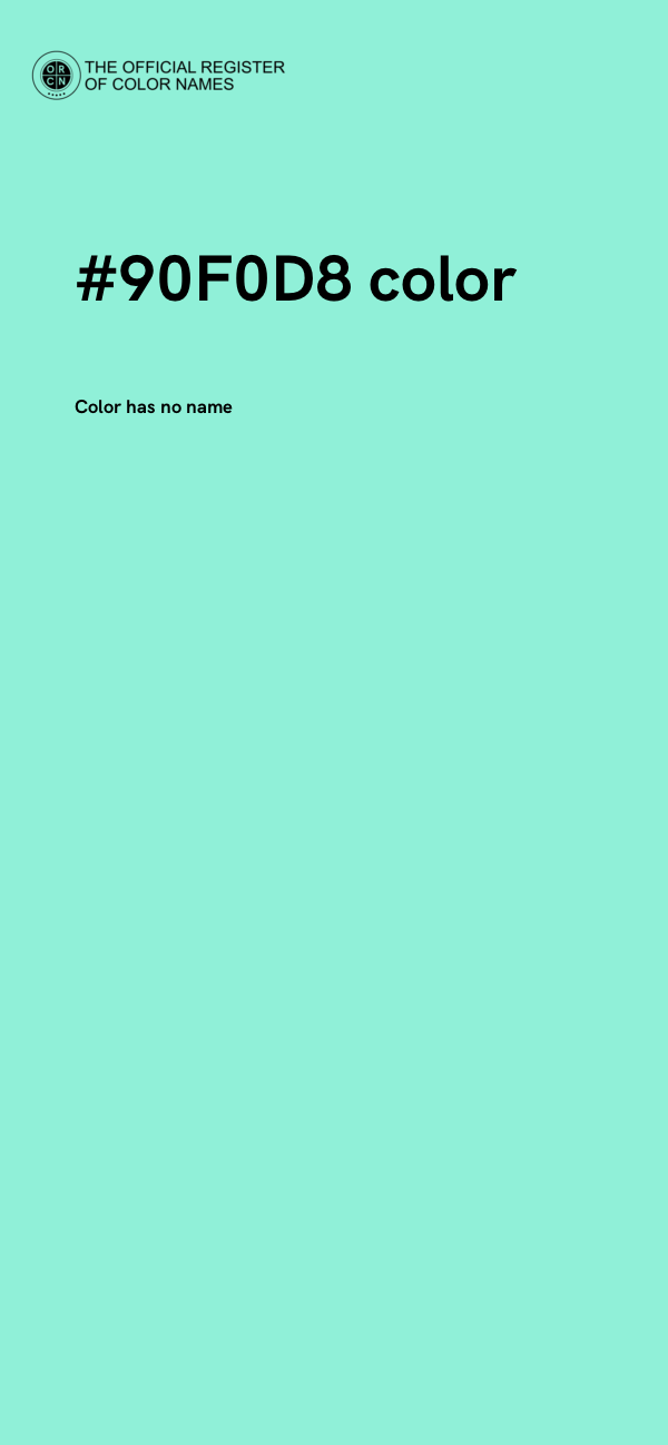 #90F0D8 color image