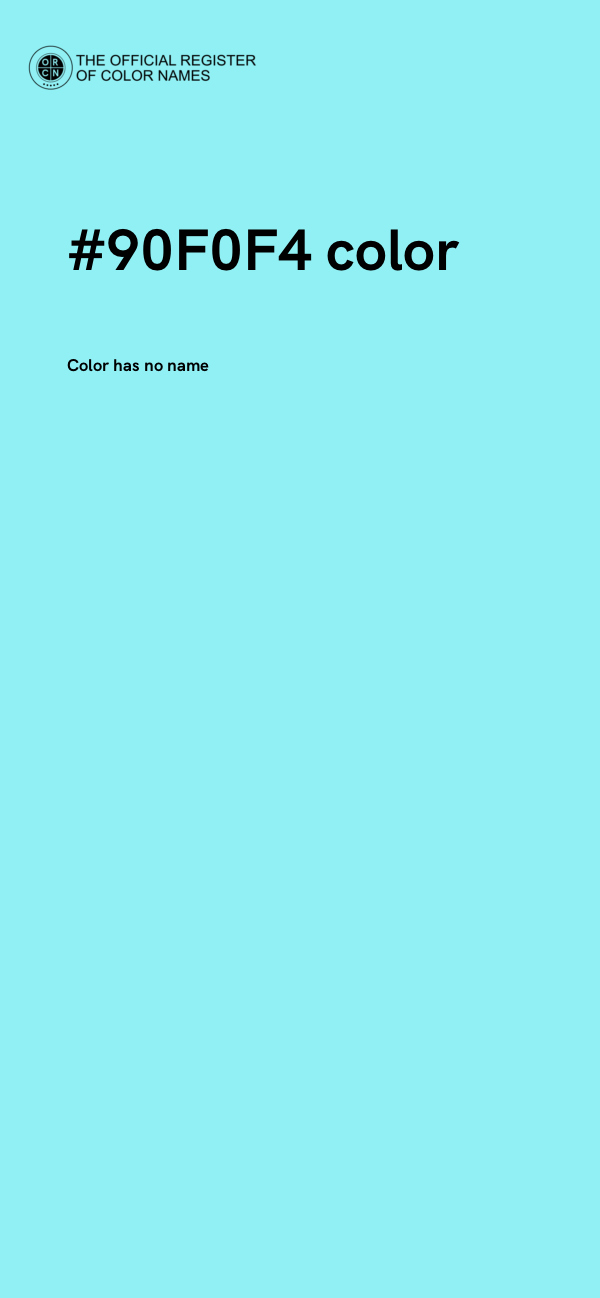 #90F0F4 color image