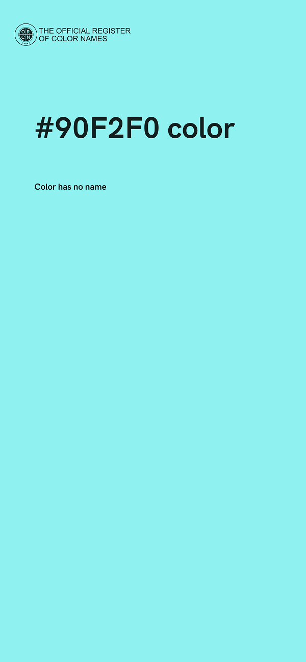#90F2F0 color image