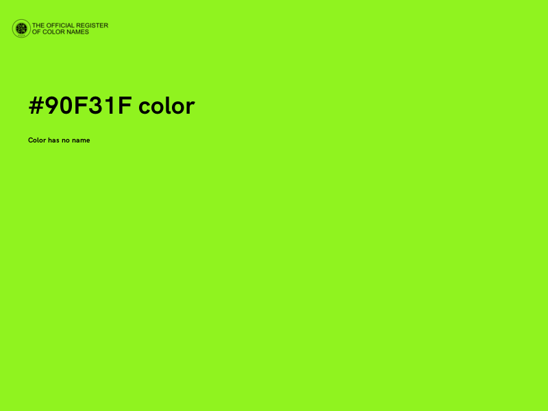 #90F31F color image