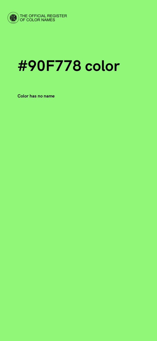 #90F778 color image